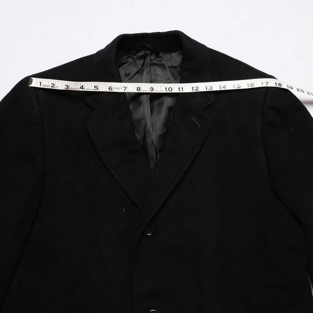 VTG‎ Frankenberger’s Charleston 100% Cashmere Men’s Large 3-Button Black Coat